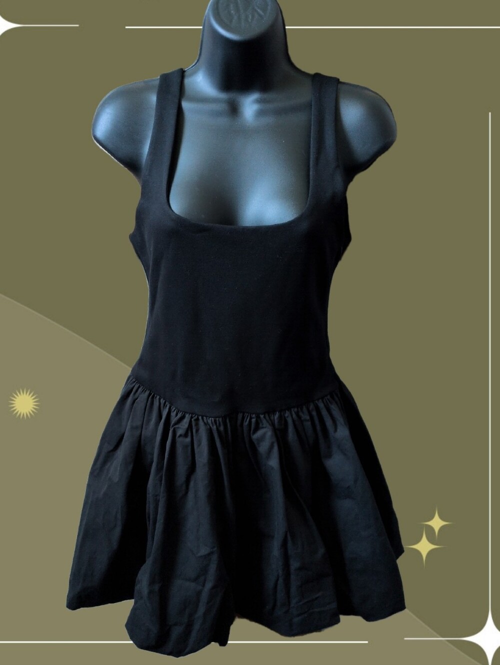 ✨ nwt Dissh Lula Black Bubble Mini Dress Size US 4